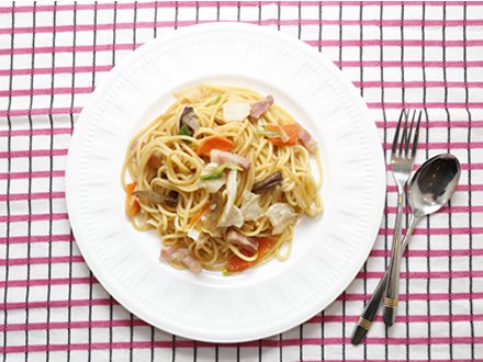 乾燥野菜調理例:パスタ