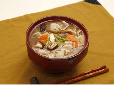 乾燥野菜調理例:豚汁